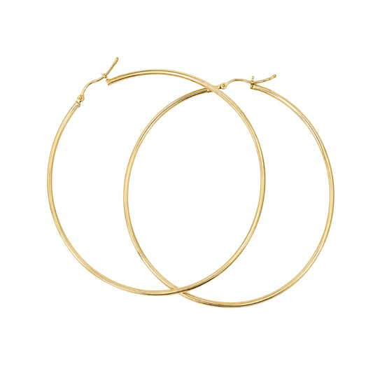 Yellow Gold Large Hoops