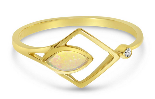 Marquise Opal Open Ring