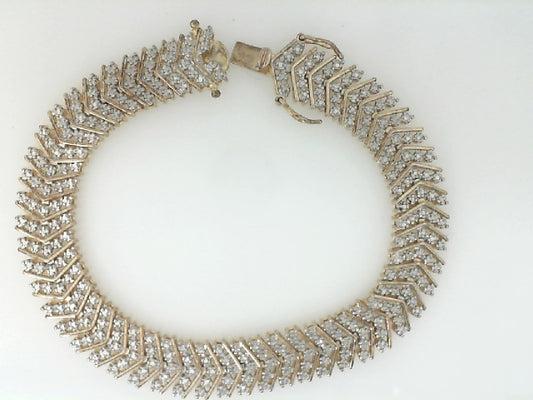 Vintage Two Tone Sterling Silver Vemeil Bracelet