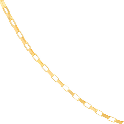 Yellow Gold Elongated Box Chain