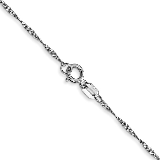 18in White Gold Singapore Necklace