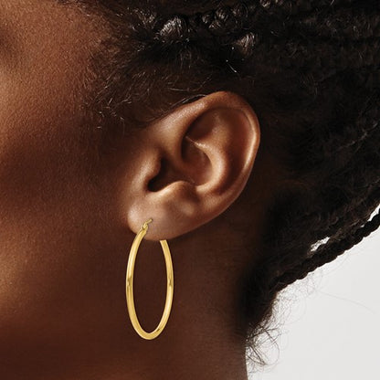 Yellow Gold Medium Hoop Earrings