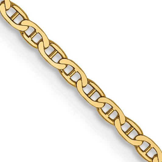 Yellow Gold Anchor Link Chain Necklace