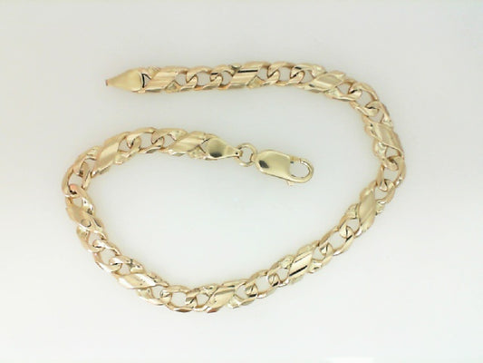 Vintage Yellow Gold 8.5 Inch Fancy Link Bracelet