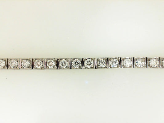 White Gold Round Diamond Tennis Bracelet