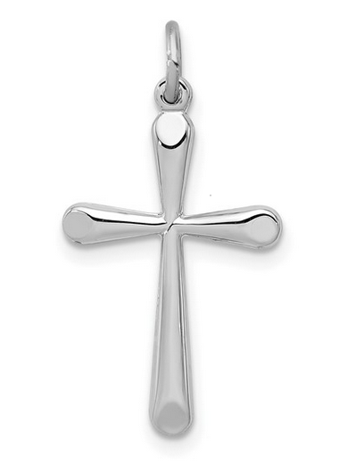 White Sterling Silver Cross Pendant