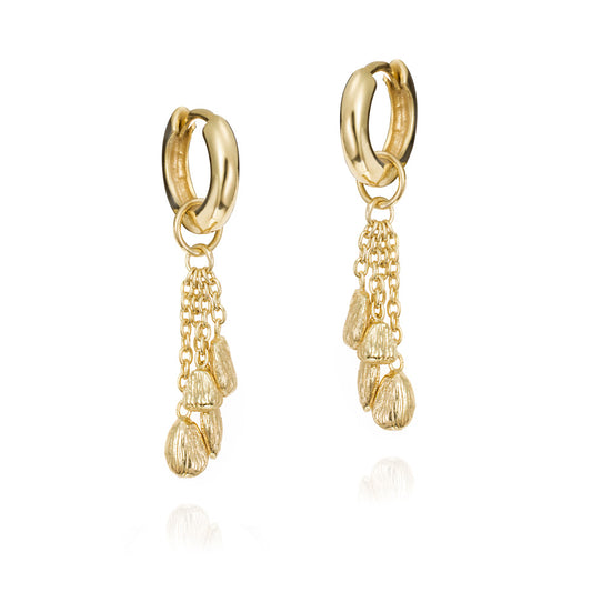 Gold-Plated Silver Convertible Dangle Earrings