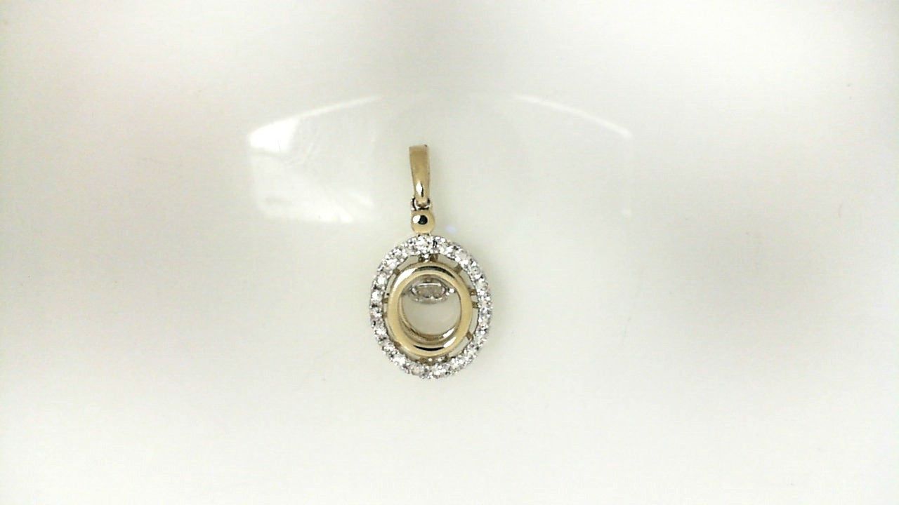 Yellow Gold Round Dancing Diamond Pendant