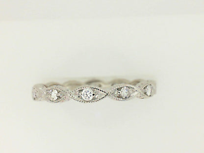 White Gold Vintage Style Round Diamond Ring