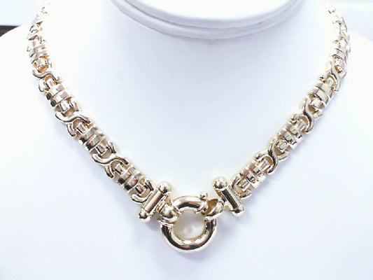 Vintage Yellow Gold Fancy Link Necklace