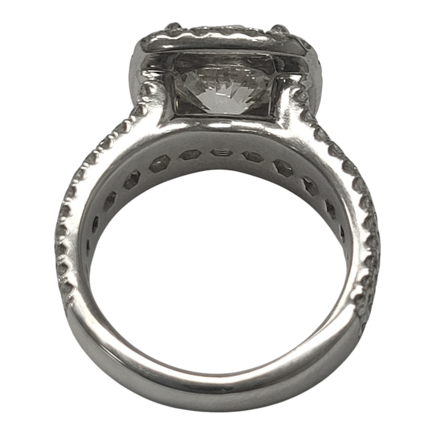 Yellow Gold Lab Diamond Halo Ring