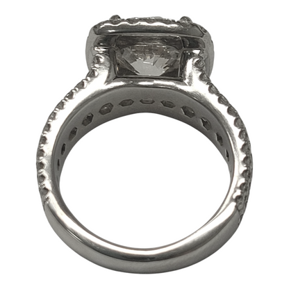 Yellow Gold Lab Diamond Halo Ring