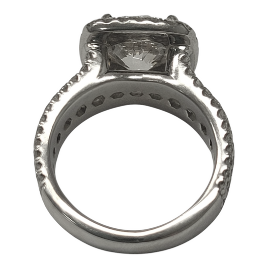 Yellow Gold Lab Diamond Halo Ring