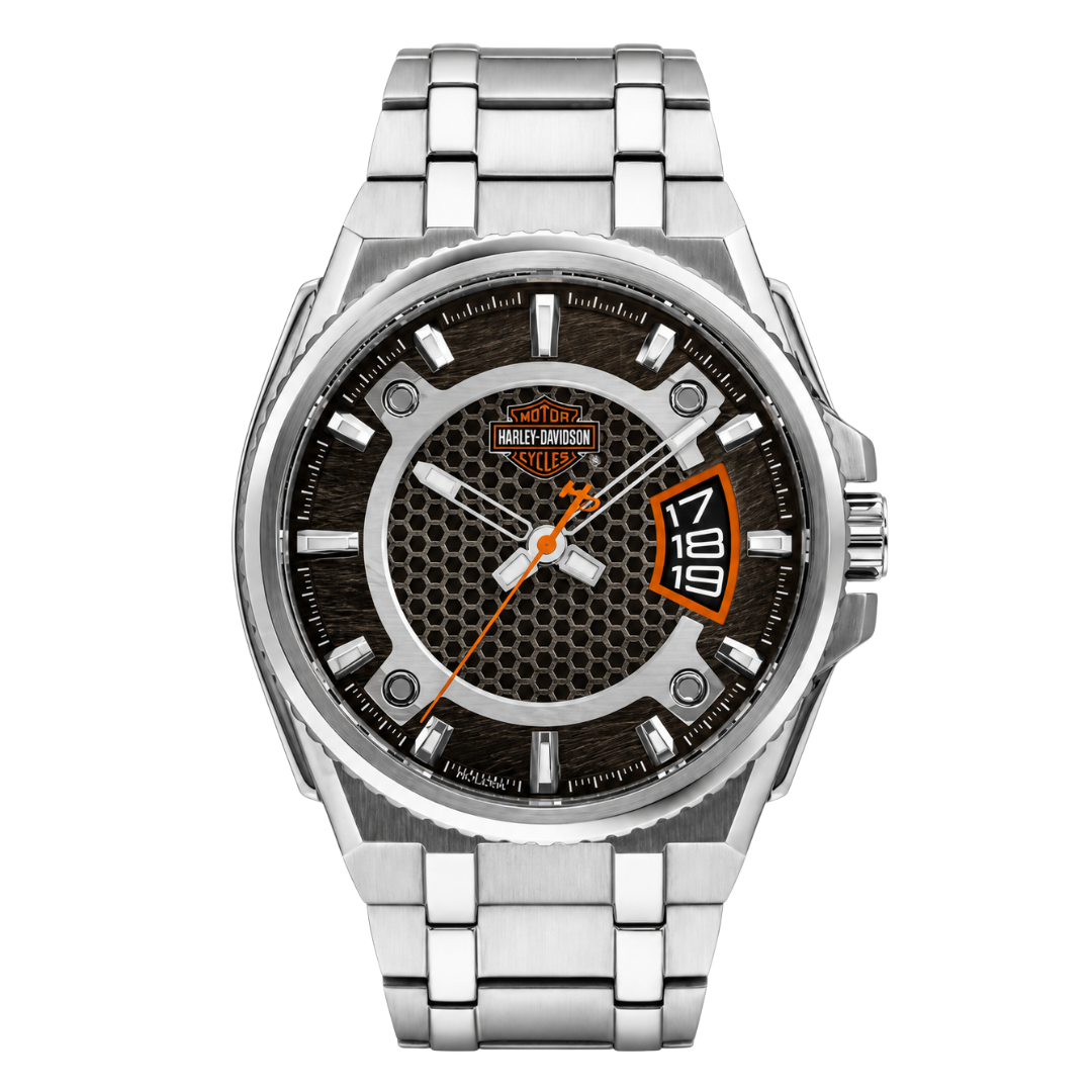 White Stainless Steel Harley-Davidson Watch