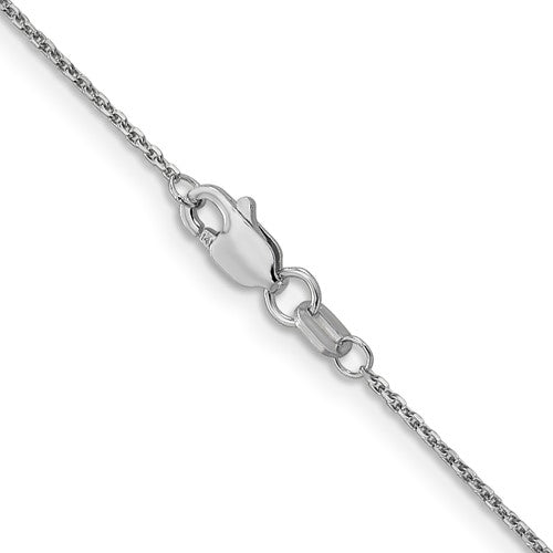 White Gold Diamond Cut Cable Chain