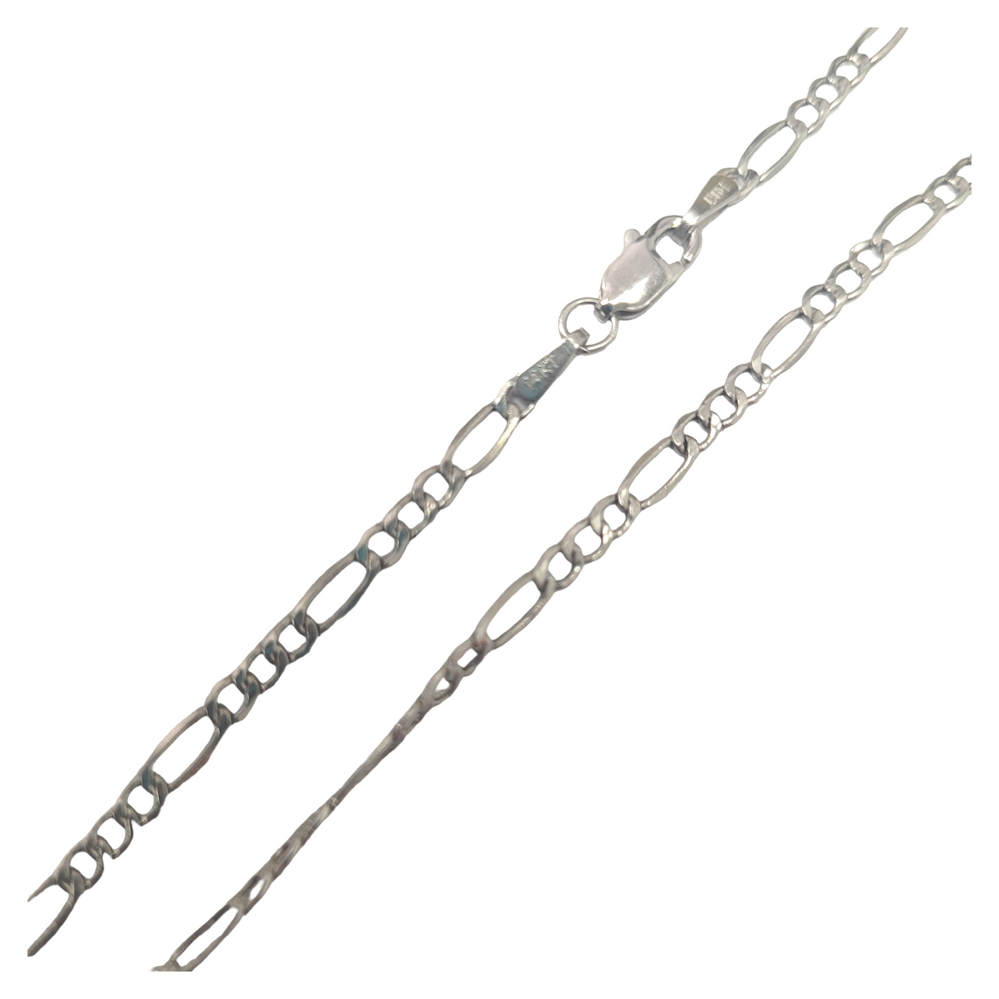 White Gold Figaro Bracelet