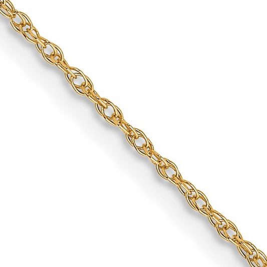 Yellow Gold Carded Cable Rope Necklace