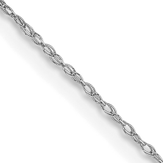 18in White Gold Cable Rope Necklace