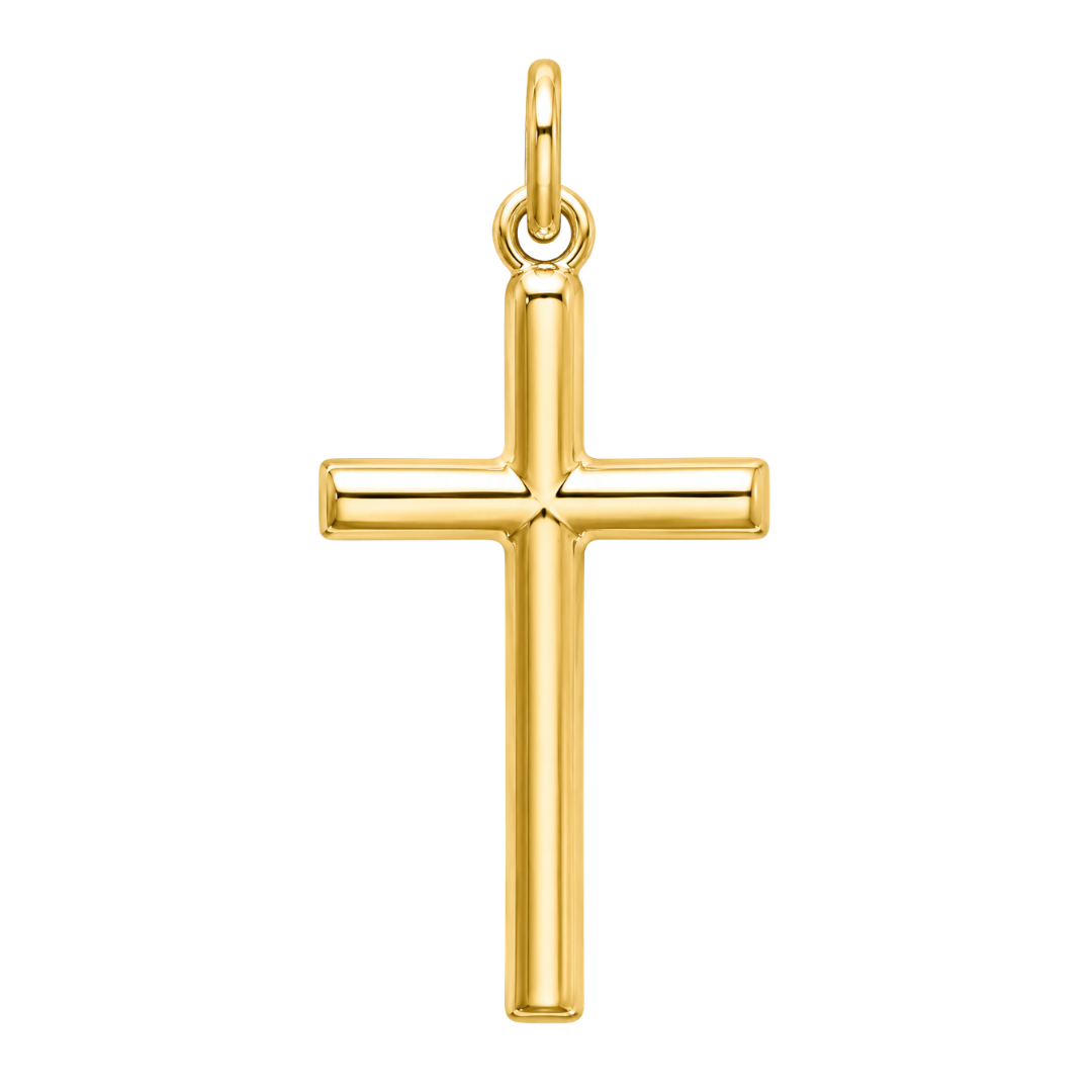 Yellow Sterling Silver Cross Pendant