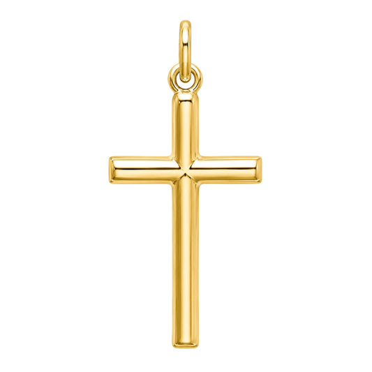 Yellow Sterling Silver Cross Pendant
