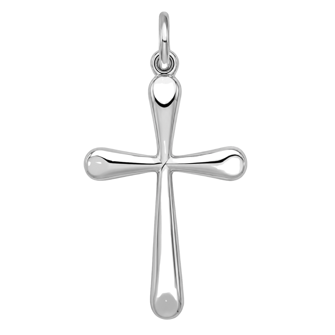 White Sterling Silver Cross Pendant