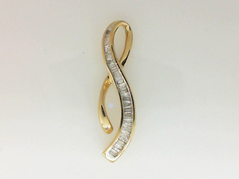 Yellow Gold Baguette Diamond Slide Ring