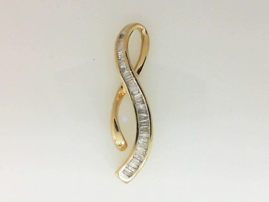 Yellow Gold Baguette Diamond Slide Ring