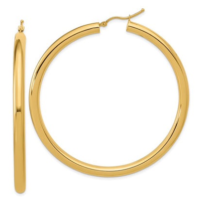 Yellow Gold Large Hoop Earrings