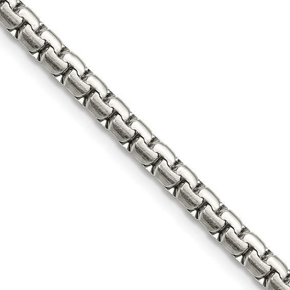 White Stainless Steel Flat Box Chain