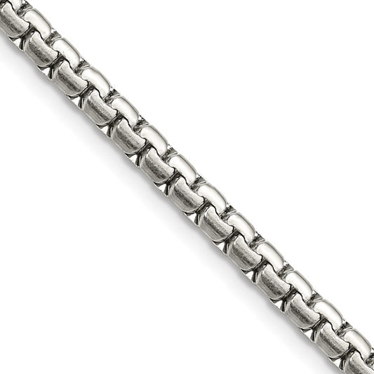 White Stainless Steel Flat Box Chain