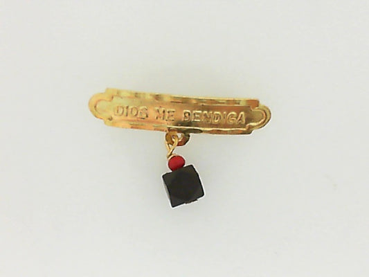 Yellow Gold Dios Me Bendiga Charm