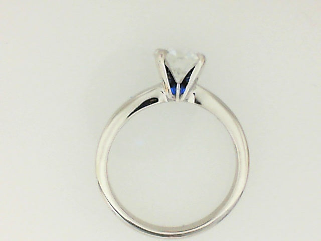 White Gold Round Moissanite Tiffany Engagement Ring