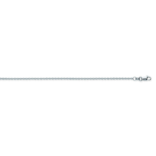 White Gold 1.5MM Cable Chain