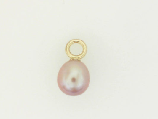 Yellow Gold Potato Pink Pearl Pendant