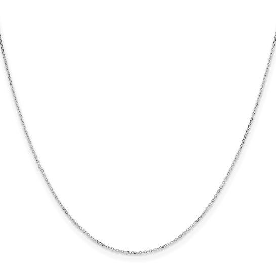18In White Gold Diamond Cut Cable Necklace