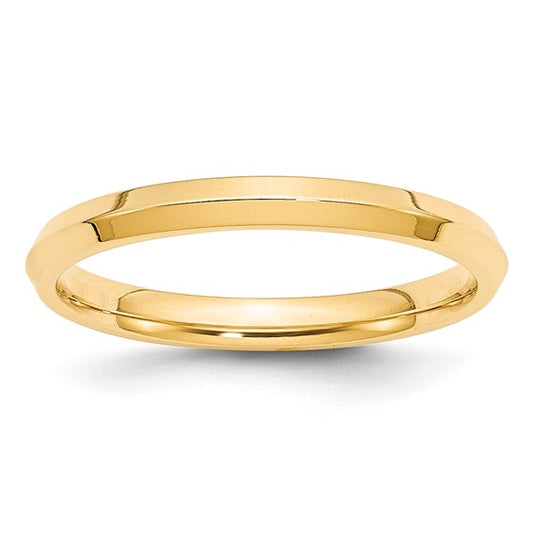Yellow Gold Knife Edge Wedding Band