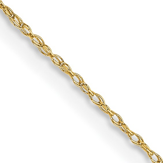18in Yellow Gold Cable Rope Necklace