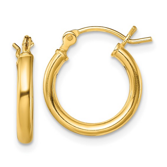 Gold-Toned Sterling Silver Hoops