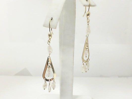 Vintage Yellow Gold Freshwater Pearl Earrings