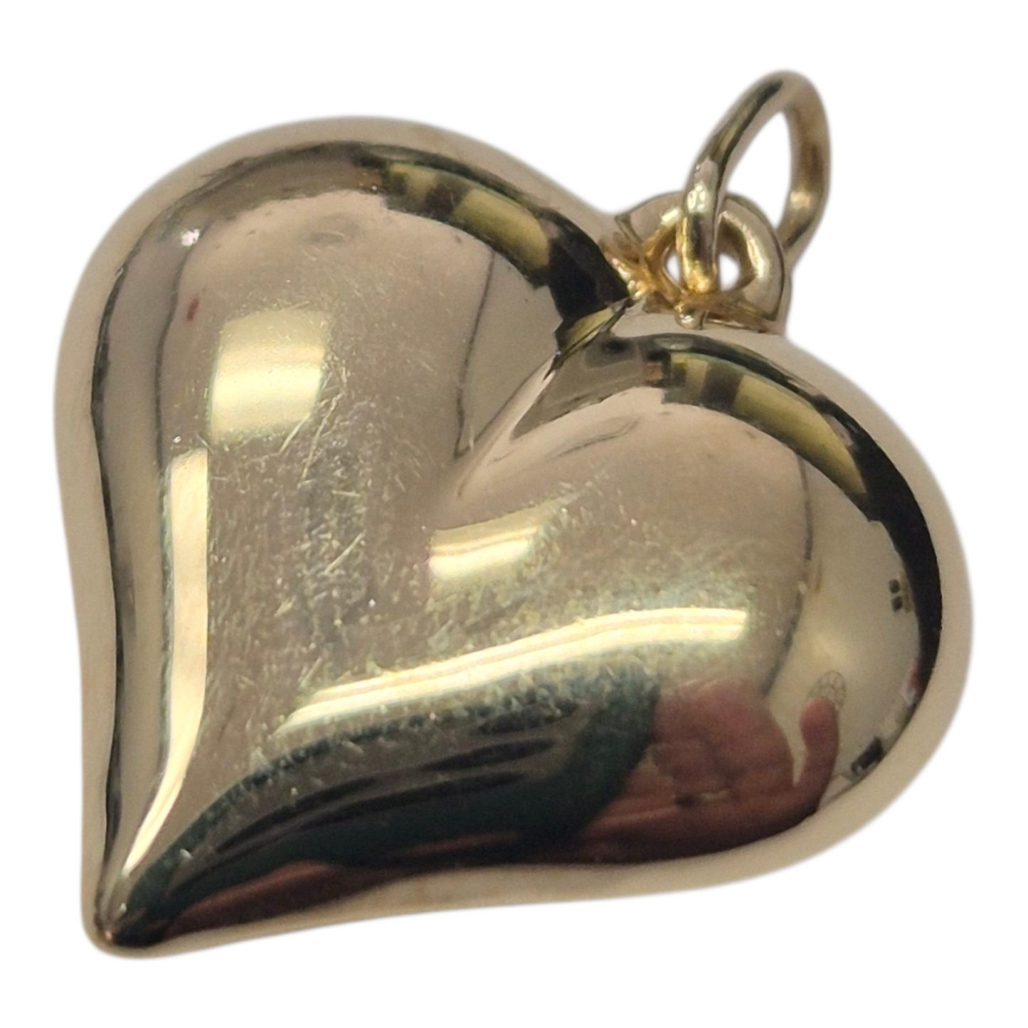 Yellow Gold Puffed Heart Pendant