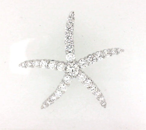 White Gold Diamond Starfish Pendant