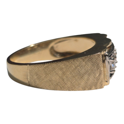 Two Tone Gold Brilliant Cut Diamond Ring