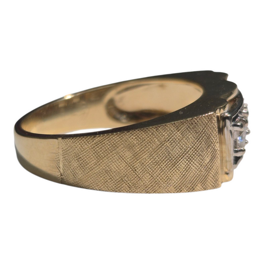 Two Tone Gold Brilliant Cut Diamond Ring