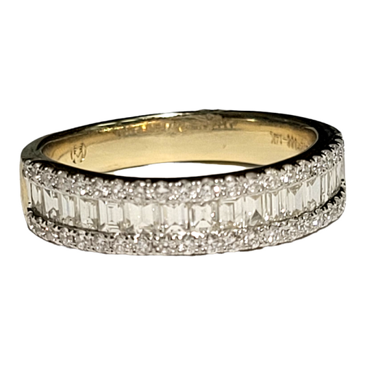 Yellow Gold Baguette Diamond Band