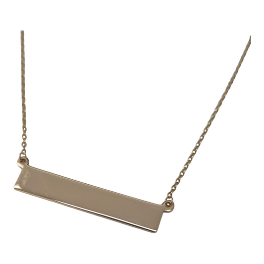 Yellow Gold Nameplate Necklace