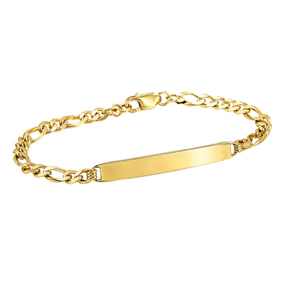 Vintage Polished Yellow Gold Id Anchor Bracelet
