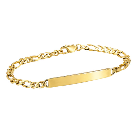 Vintage Polished Yellow Gold Id Anchor Bracelet