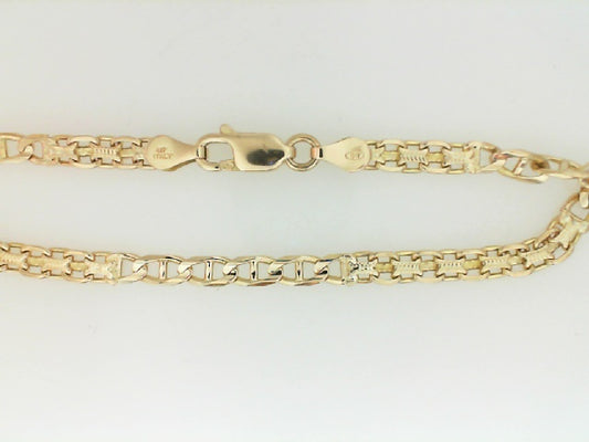 Vintage Yellow Gold 7.25 Inch Fancy Link Bracelet