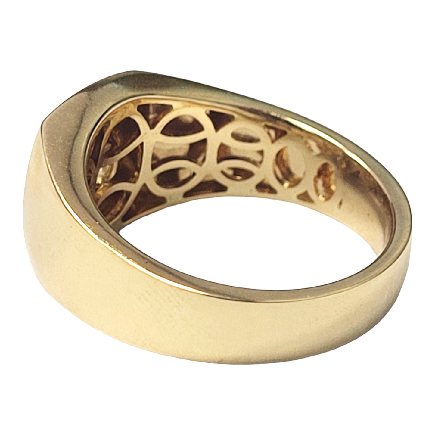 Yellow Gold Celestial Signet Diamond Ring