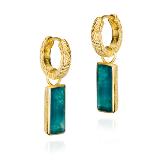 Gold-Plated Silver Apatite Finish Empire Earrings